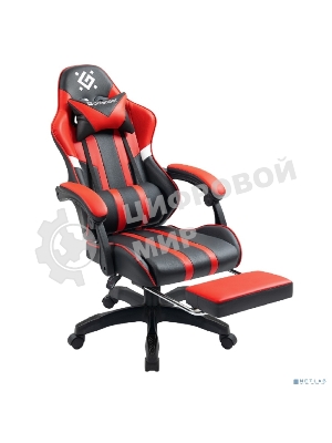 Кресло Defender Colran черный, экокожа, 120 кг, подставка для ног, механизм качания