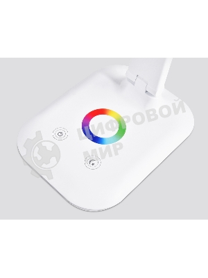 Светодиодная настольная лампа с RGB подсветкой Ambrella light DE530 WH белый LED 3000-6400K+RGB 8W