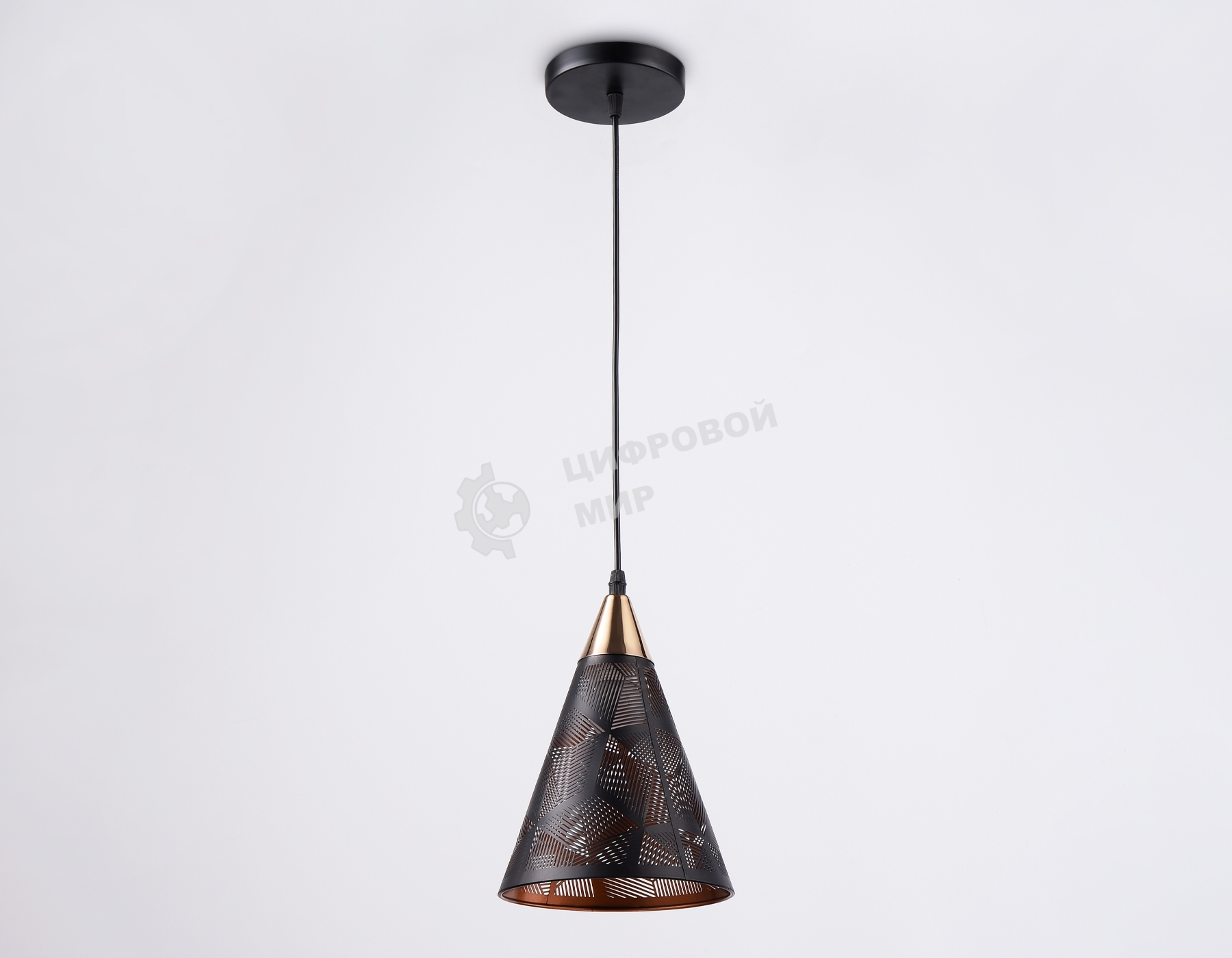 Светильник Ambrella light TR8431 BK/FGD черный/золото E27 max 40W D180*800