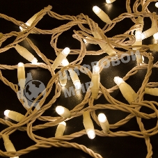 Гирлянда Neon-night Нить 10м, постоянное свечение, белый ПВХ, 230В, теплый белый