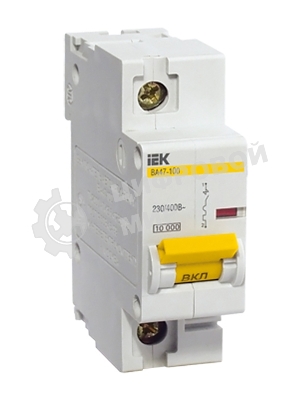 Выключатель автоматический модульный 1п C 100А 10кА ВА47-100 IEK MVA40-1-100-C