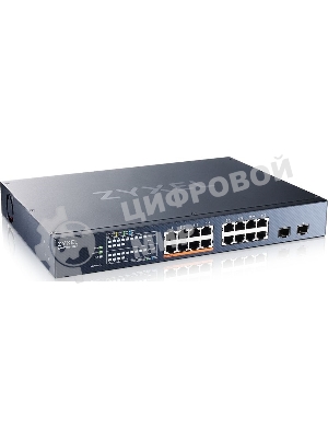 Коммутатор Zyxel NebulaFlex XMG1915-18EP-EU0101F 16x2.5Gbит/с 2SFP+ 8PoE++ 180W управляемый