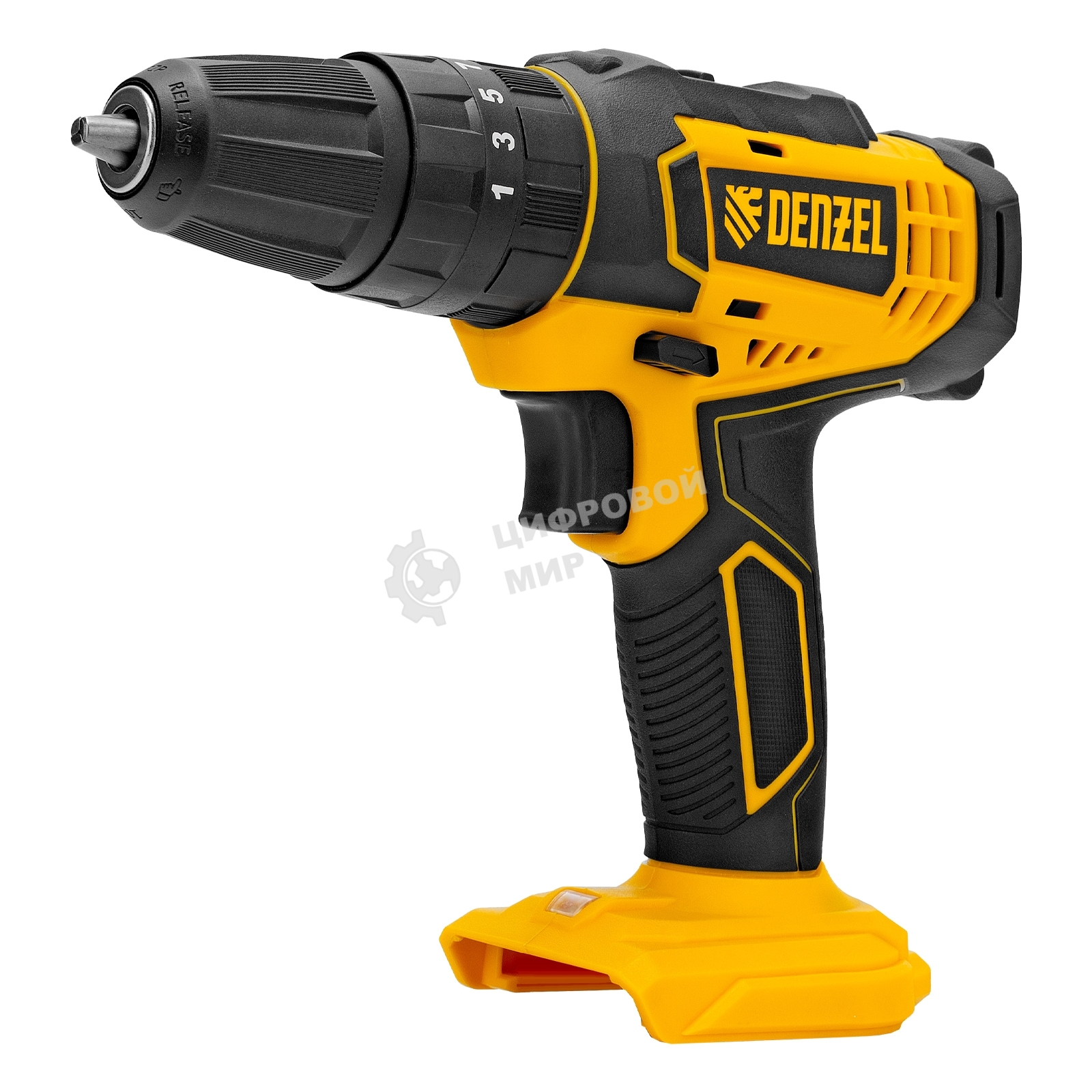 Дрель-шуруповерт Denzel CID-18-0, Аккумуляторная, 18В, Без АКБ и ЗУ, Ударная, Кейс