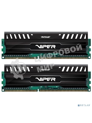 Оперативная память Patriot Viper 3, DDR3, 16GB (2x8 GB), 1866 MHz, CL10, DIMM, радиатор, черный