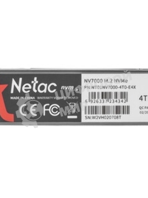Накопитель SSD Netac NV150HK 4Tb [NT01NV150HK-4T0-E4X] M.2 2280, PCI-E 5 x4, 3D NAND, 1400/13000MBs, heatsink