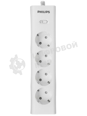 Сетевой фильтр Philips CHP2145WC/51, 5м, 4 розетки, белый