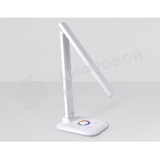 Светодиодная настольная лампа с RGB подсветкой Ambrella light DE530 WH белый LED 3000-6400K+RGB 8W