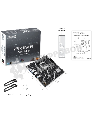 Материнская плата ASUS PRIME B840M-R, AM5, AMD B840, 2xDDR5, 4xSATA, 1xPCIe 4.0 x16, 1xPCIe 3.0 x1, 1xDisplayPort, 1xHDMI, 1x 1Gb LAN, 4xUSB 3.2 Gen1, 2xUSB 2.0, 3x3.5 мм, 7.1, microATX