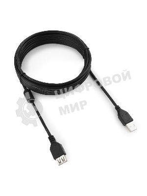 Кабель Gembird PRO USB 2.0 удлинительный 4.5м AM/AF позол.конт., фер.кол., пакет