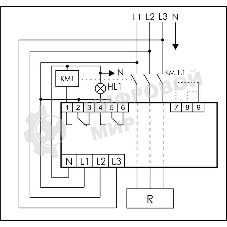 Ограничитель мощности ОМ-630 3ф 5-50кВт многофункц. подключение приоритетной и неприоритетной нагрузок F&F EA03.001.007