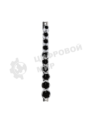 Набор удлиненных торцевых головок Rexant 1/2, шестигранные, CrV, 10 шт., 10-22 мм