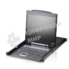 8-портовый KVM-переключатель с ЖК-дисплеем 19'' Slideaway SINGLE RAIL 8P PS/2-USB LCDKVM 19INCH