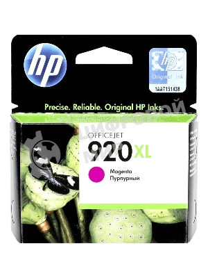 Картридж струйный HP 920XL CD973AE пурпурный для HP OJ 6000/6500 (700 стр.)