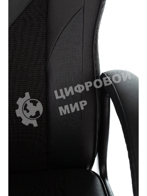 Кресло игровое Zombie GAME 17 черный, текстиль/эко.кожа, крестовина пластик