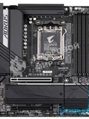 Материнская плата Gigabyte B650M AORUS ELITE AX, AM5, AMD B650, 4xDDR5, 4xSATA, 2xM.2, 1xPCI-E 5.0 x4, 1xPCI-E 4.0 x16, 1xHDMI, 1xDP, 1x 2.5Gb LAN, 4xUSB-A 2.0, 5xUSB-A 3.2 Gen 1, 2xUSB-A 3.2 Gen 2, 1xUSB-C 3.2 Gen 2, 2x3.5 мм, 7.1, Micro-ATX