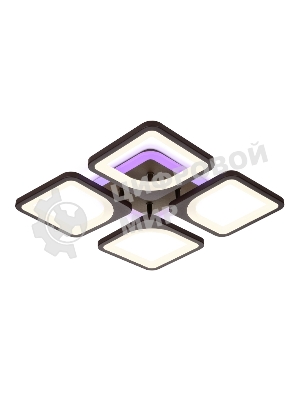 Потолочный светодиодный светильник FA442/4 CF кофе 78W 520*520*80 (ПДУ РАДИО 2.4G)