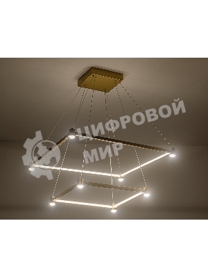 Светильник подвесной светодиодный FL5599/2+8 GD золотой 60W 3000K/4200K/6400K 600*600*1300 (без ПДУ)