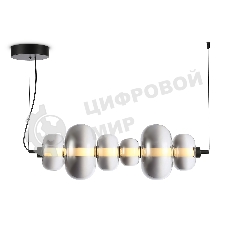 Подвесной светодиодный светильник Ambrella light LH11072 BK/SM черный/дымчатый 36W 3000K 745*230*230