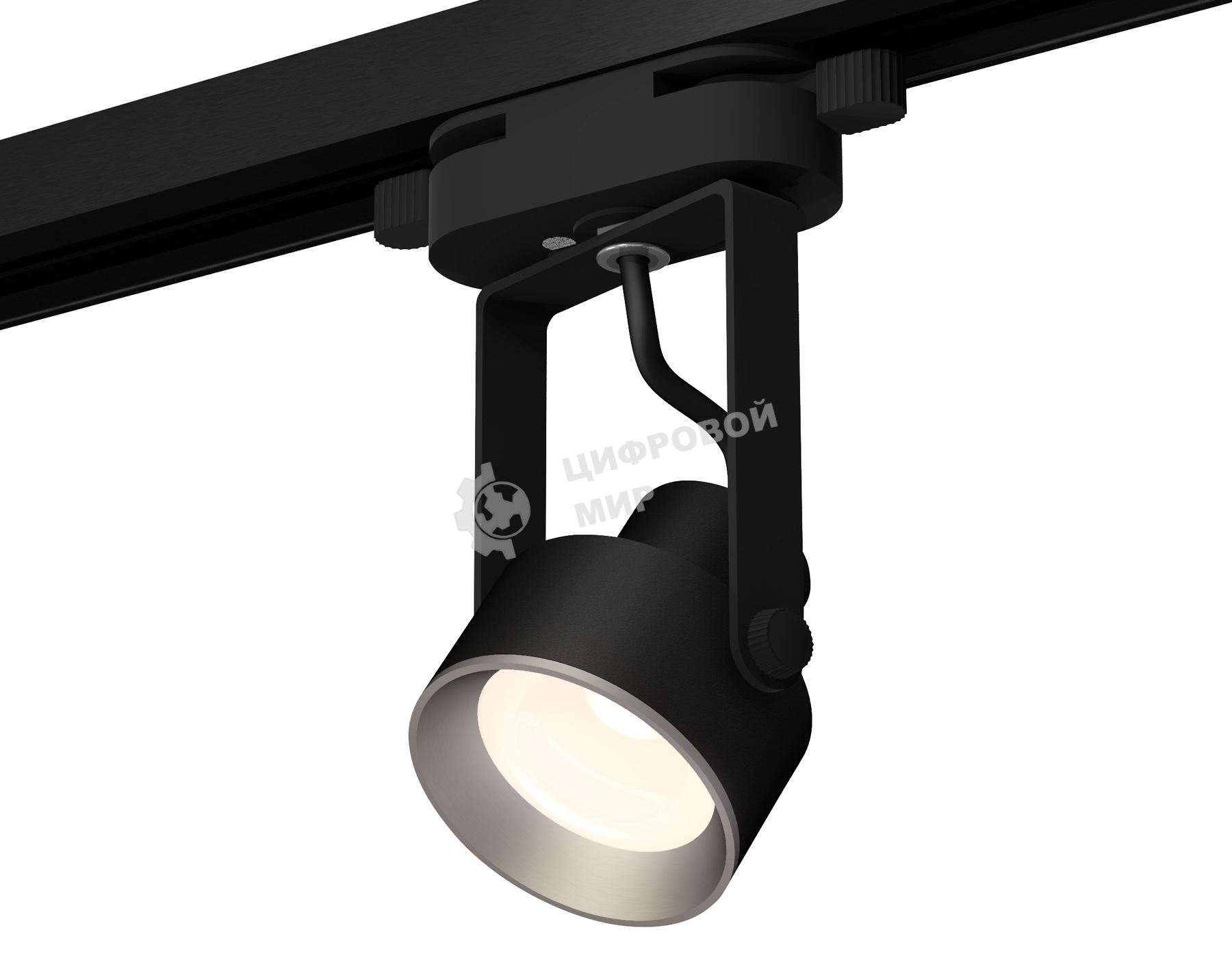 Светильник Ambrella light XT6602002 PBK/PSL черный полированный/серебро полированное MR16 GU10 (C6602, N6104)