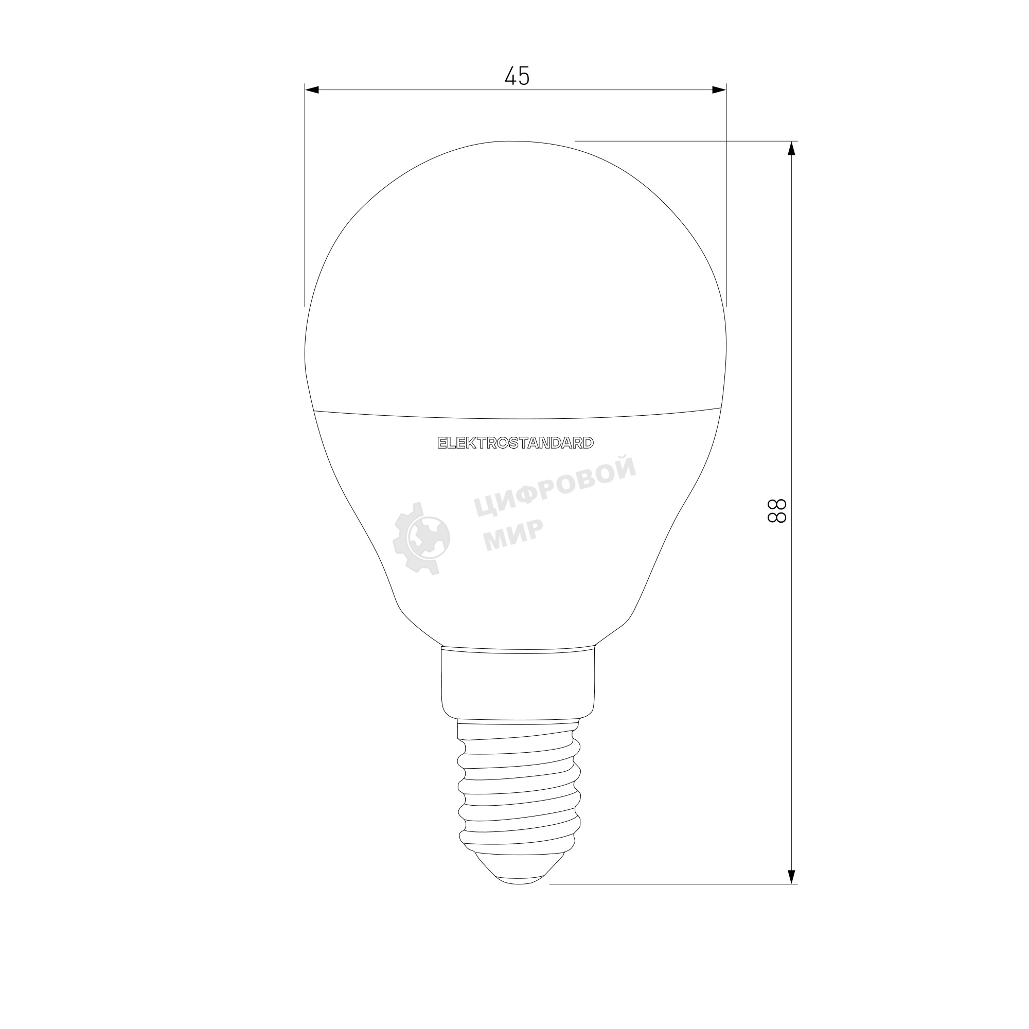 BLE1443/ светодиодная лампа Mini Classic LED 9W 4200K E14