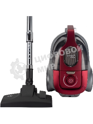 Пылесос Vitek VT-CV3113 красный/серый, 450/2200 Вт, уборка сухая, пылесборник контейнер 2 л