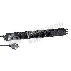 Блок розеток горизонтальный ExeGate ServerPro PDU-19H603 Al-6S-EU2.5, 19