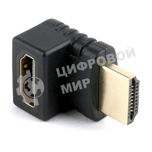Переходник HDMI-HDMI Cablexpert A-HDMI270-FML, 19F/19M, угловой соединитель 270 градусов, золотые разъемы, пакет