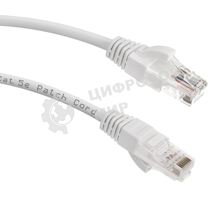 Патч-корд LANMASTER LAN-PC45/U5E-5.0-WH вилка RJ-45-вилка RJ-45 cat.5е 5м белый LSZH (уп.:1шт)