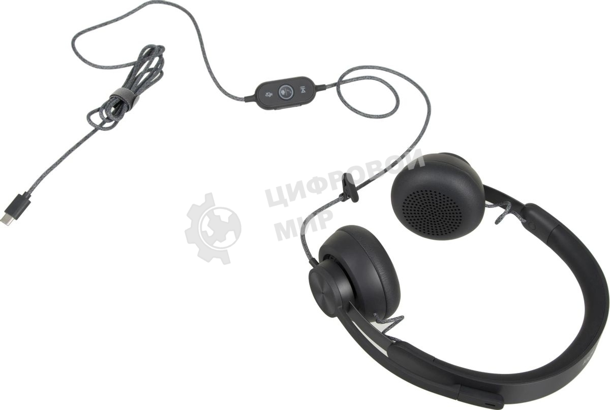Гарнитура проводная Logitech Headset Zone Wired Teams Graphite