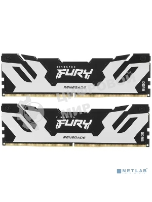 Оперативная память Kingston Fury Renegade, DDR5, 32Gb (2x16Gb), 7200MHz, CL38, DIMM, с радиатором, серебристый/черный