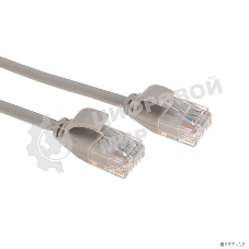 Патч-корд U/UTP Rexant cat.6a (10G), RJ45-RJ45, неэкранированный, 28AWG, LSZH, серый, 2 м
