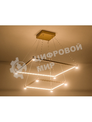 Светильник подвесной светодиодный FL5599/2+8 GD золотой 60W 3000K/4200K/6400K 600*600*1300 (без ПДУ)