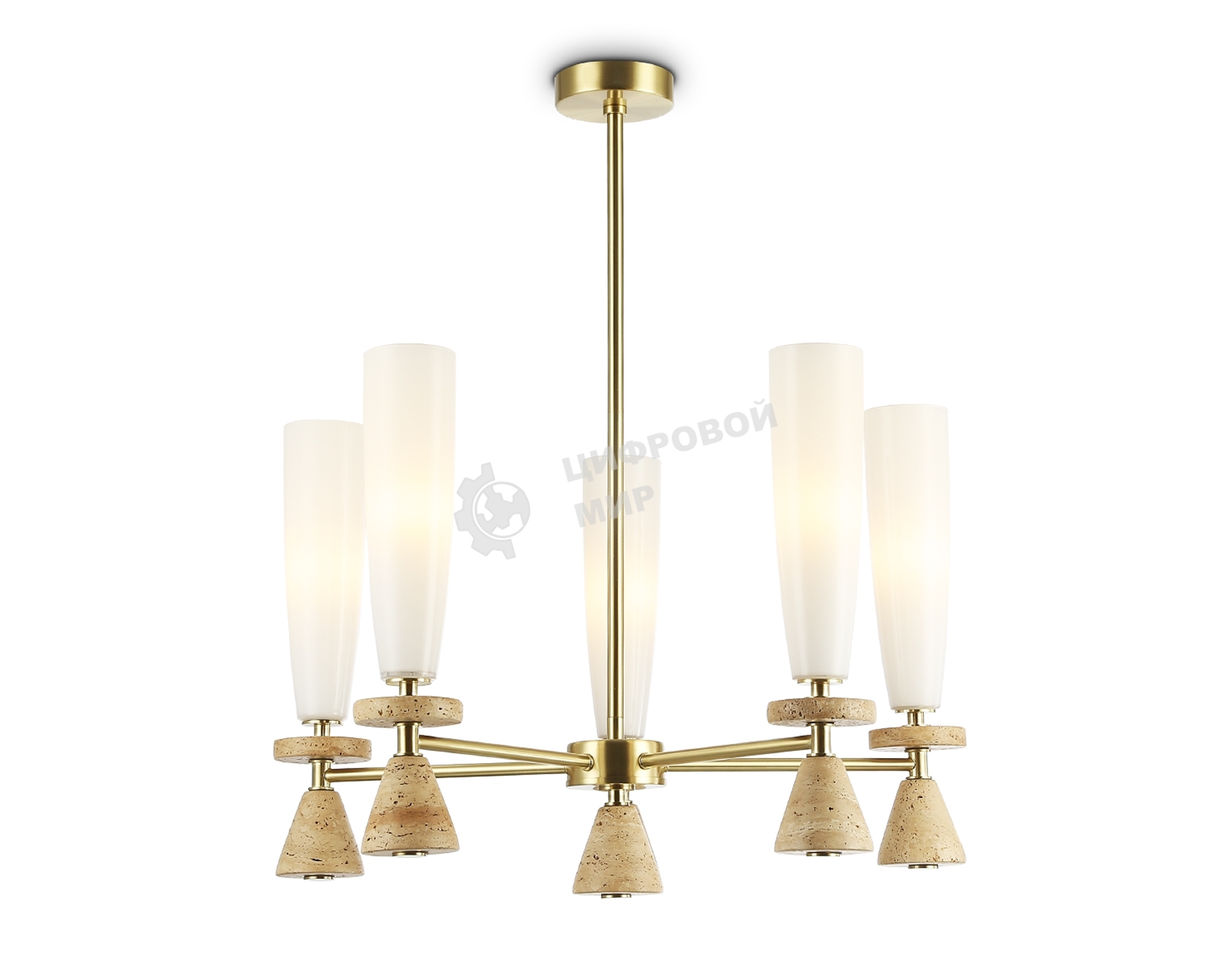 Люстра Ambrella light LH75371/5 GD/WH золото/белый G9*5 max 28W D600*675