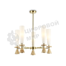 Люстра Ambrella light LH75371/5 GD/WH золото/белый G9*5 max 28W D600*675