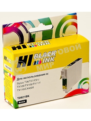 Картридж Epson Stylus C91/CX4300/T26/TX106/109 (Hi-Black) new, T09214A10/C13T10814A10, BK