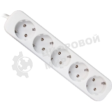 Удлинитель Defender E550 белый 5.0 м, 5 розеток 