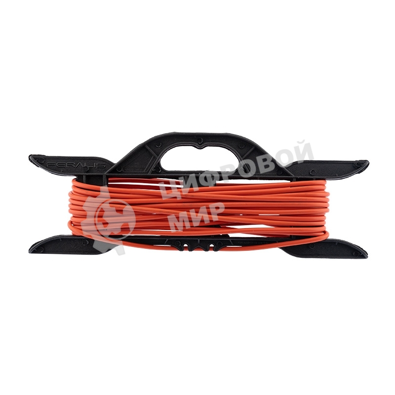 Удлинитель-шнур на рамке PROconnect ПВС 2х0.75, 10 м, б/з, 6 А, 1300 Вт, IP20, оранжевый