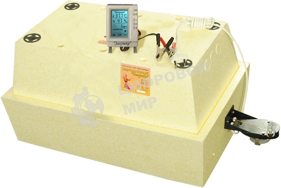 Инкубатор Золушка 2020 (28-220/12) ЖК дисплей, авт. поворот, кур.-28