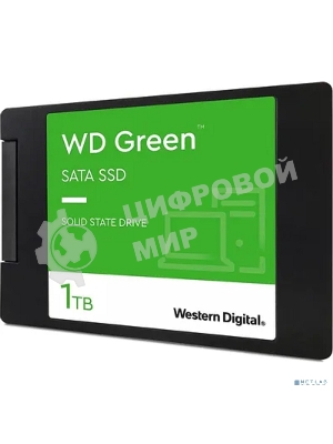 Накопитель SSD WD Green WDS100T3G0A, 1000Gb, SATA III, 2.5