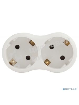 Разветвитель ЭРА 2-м SPx-2e-W с заземл. 16А бел.