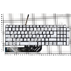 Клавиатура для ноутбука Dell Inspiron 5584 серебристая