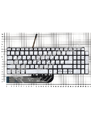 Клавиатура для ноутбука Dell Inspiron 5584 серебристая