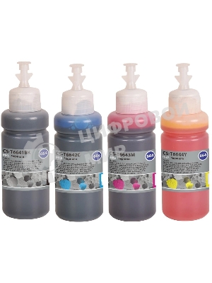 Чернила Cactus CS-T664set 664 голубой/пурпурный/желтый/черный набор 4x70мл для Epson L130,L110,L100,L220,L200,L310,L300,L360,L361,L380,L382,L350,L355,L365,L395,L405,L485,L495,L555,L565,L575,Expression ET-2500,ET-2550,ET-2600,ET-2650,ET-4500;WorkForce ET-14000,ET-16500;L1300,L1400,L605,L655,L656,L1455;ET-3600, ET-4550, ET-16500