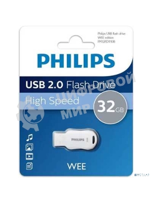 Флешка USB 32Gb PHILIPS WEE 2.0 32Gb, USB 2.0