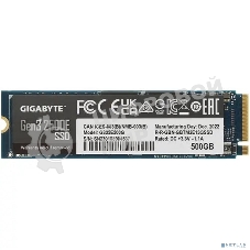 Накопитель SSD GIGABYTE AORUS Gen3 2500E, 500Gb, M.2 2280, PCIe 3.0 x4, NVMe, R/W 2300/1500