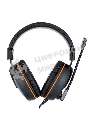 Гарнитура Gembird MHS-G100 чернцый/оранжевый, проводная