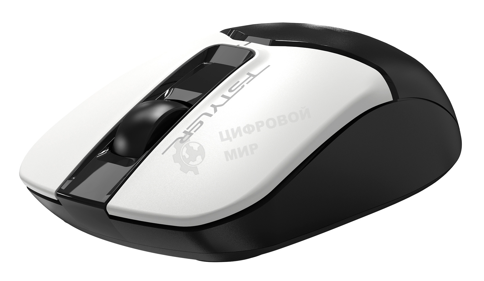 Мышь беспроводная A4Tech Fstyler FG12S белый/черный, 1200 dpi, радиоканал, USB, кнопки - 3