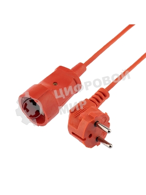 Удлинитель-шнур на рамке PROconnect ПВС 2х0.75, 10 м, б/з, 6 А, 1300 Вт, IP20, оранжевый