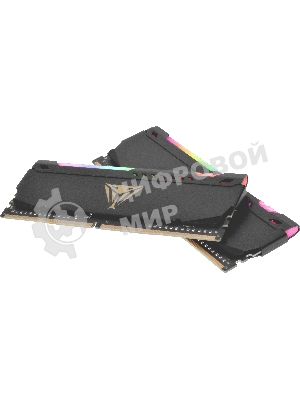 Оперативная память Patriot Viper Steel, DDR4, 32GB (2x16GB), 3600MHz, CL20, DIMM, с радиатором, RGB, черный