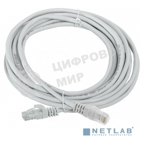Шнур коммутационный Cat.5e UTP 5м серый GENERICA